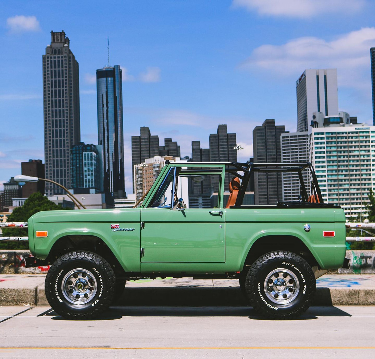 Boxwood Green Vintage Bronco in front of the Atlanta skyline.jpg