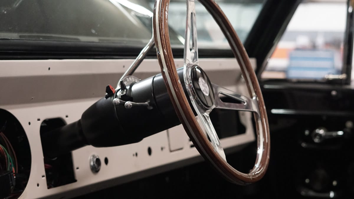 Tilt Steering Column Kit installed in a Vintage Ford Bronco